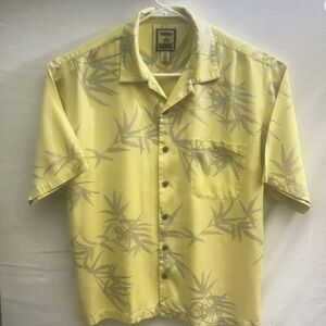 Tommy Bahama Light Yellow Bamboo Pattern Shirt